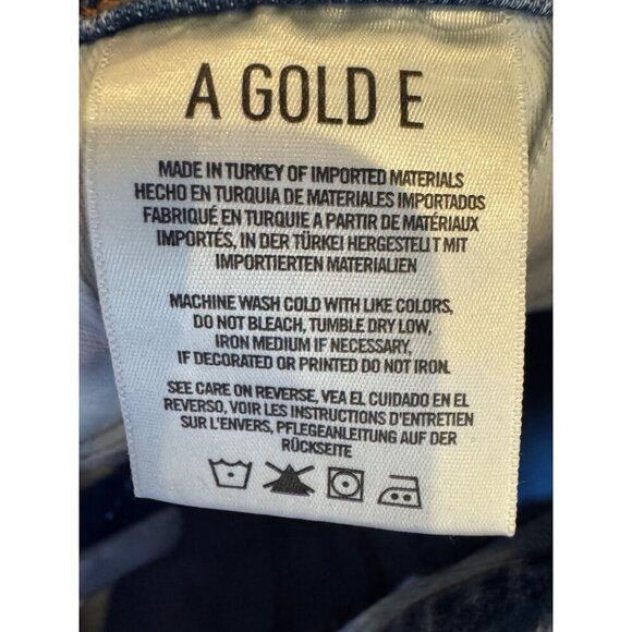 Agolde Jeans Women 29 Blue Light Wash Sophie Cropped Chewed Hem Distressed Retro - Picture 11 of 12